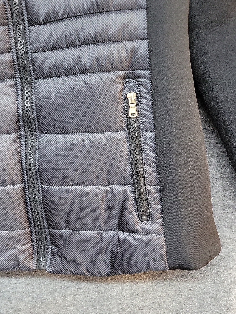 Michael Kors Black Winter Puffer Coat With Faux Fur Zip Off Hood Womens Size L - Picture 4 of 15